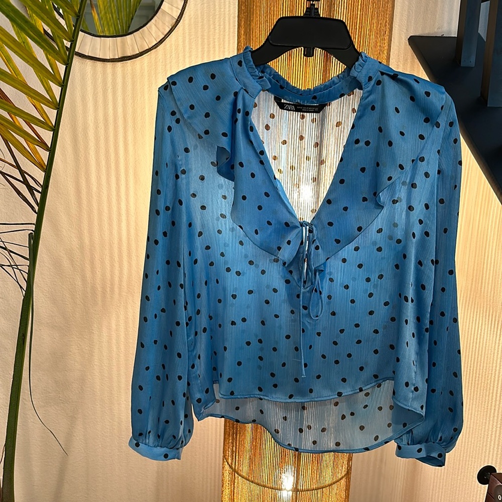 Zara ruffle top NWOT